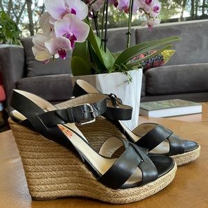 Micheal Kors black wedge sandal